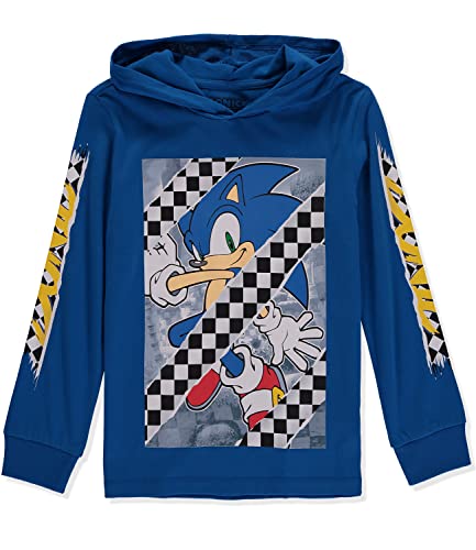 SEGA Boys 4-20 Sonic The Hedgehog Long Sleeve Hooded T-Shirt