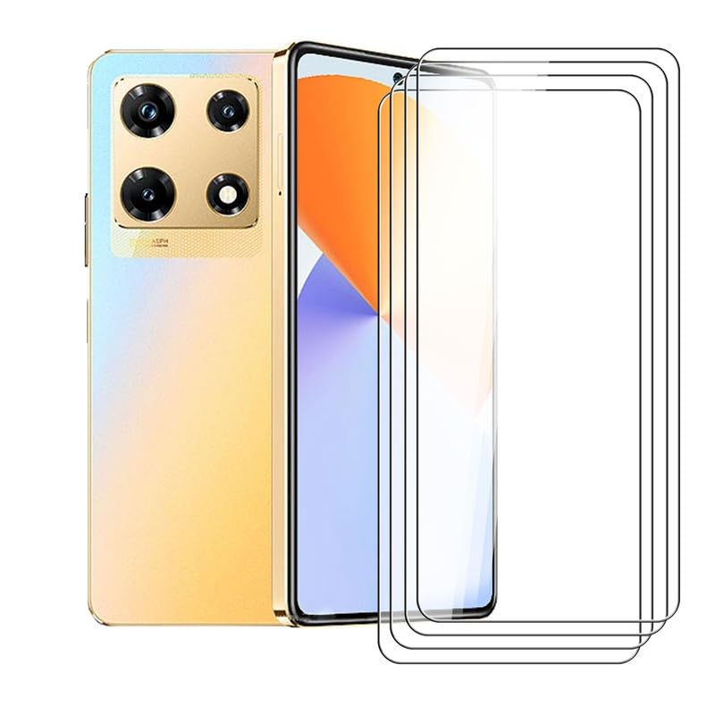 AQGG 4 Pack Screen Protector for Infinix Note 30 Pro (6.67"), 9H Hardness - HD - 2.5D Edge - Bubble Free - screen Scratch Resistant Protective Film