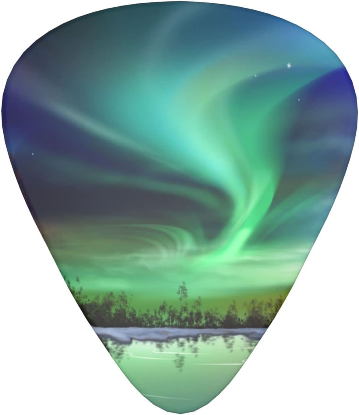 Amazing Green Northern Lights Guitar Picks 12 Packs Guitar Plectrums Includes Thin Medium And Heavy Gauge