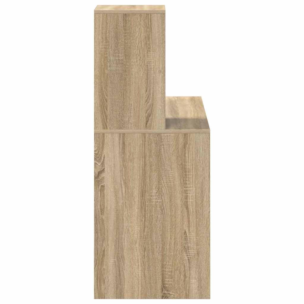 Scrivania in rovere Sonoma, 102 x 50 x 124 cm, in legno opaco, con 1 ripiano, scrivania da ufficio, postazione di lavoro per home office, monitor laptop, documenti e ordine