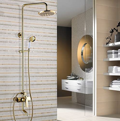 Mitigeur de douche doré Zgf314 : le luxe d'une colonne de bain murale