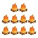 Kichvoe 1.1 * 0.8Inch Miniature Campfire Model Mini Simulation Firewood Log Ornament Fake Bonfire Decoration Pretend for DIY Sand Table Scenery-10PCS