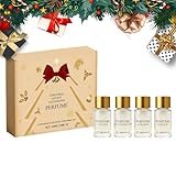 Calendario 'Avvento profumato - Set regalo di profumi di lunga durata per donne | Conto alla rovescia natalizio di lusso da 4 pezzi | Per tutti i giorni, viaggi, appuntamenti, feste e ufficio