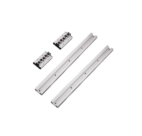 Mssoomm Rodamiento interior de doble eje con guía de movimiento lineal SGR15, 2 piezas L 23.62 pulgadas  23.622in + 2 piezas SGB15-5UU cinco