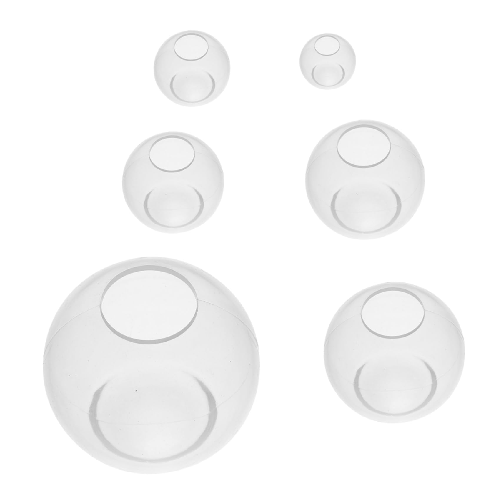 Uonlytech 6 Pièces Moules Silicone Forme Boule pour Fabrication Boules Cristal Loisirs Créatifs Moulage