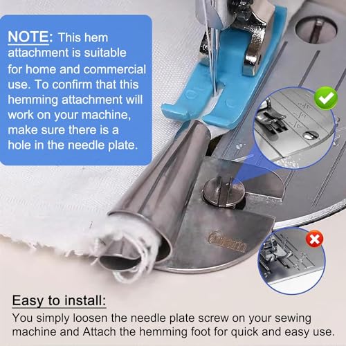 5pcs Sewing Rolled Hemmer Foot, Sewing Machine Presser Foot Hemmer Foot, Sewing Machine Presser Foot Hemmer Foot, Sewing Machine Presser Foot Hemmer Foot, (4/5/6/7/8/10mm)