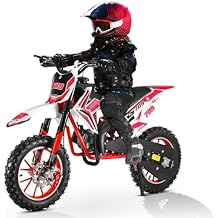 49CC Kids Dirt Bike,Gas Power Motocross,2-Stroke Pit Bike,Off Road Mini Motorcycle,Pocket Motorbike with Front Rear Disc Brakes,Pull Start,10" Wheels,Fast Arrival,Red