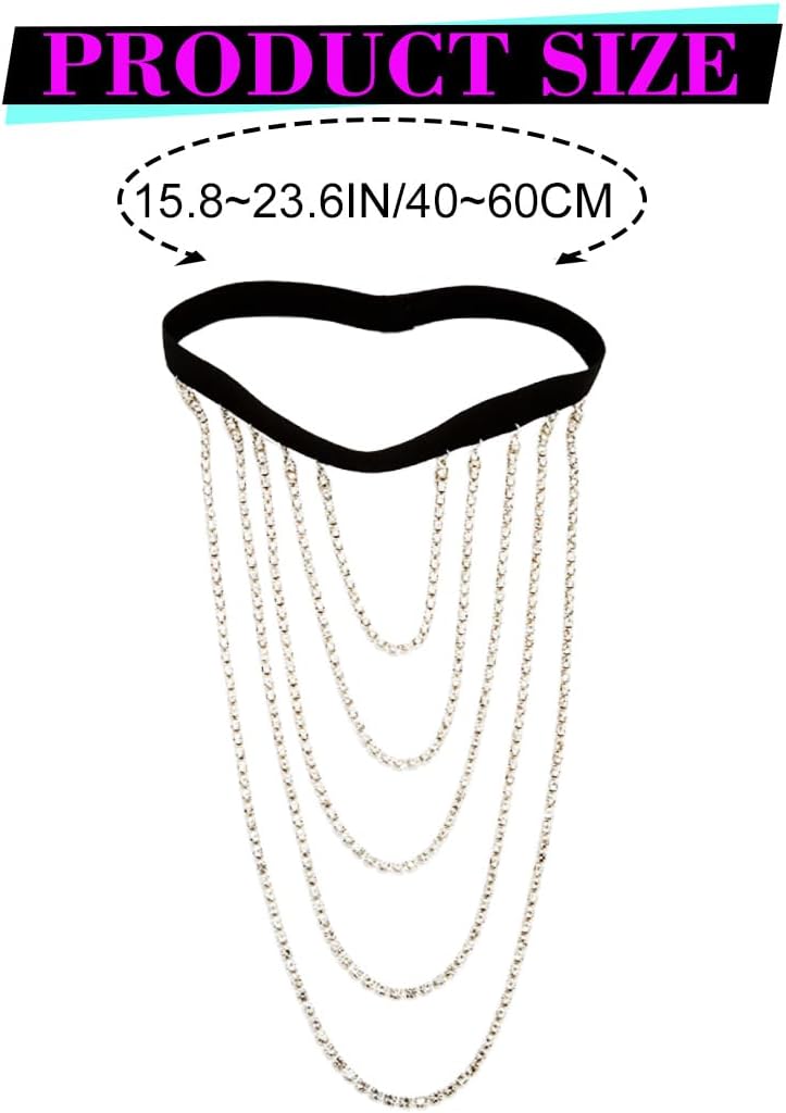 Rhinestone Thigh Leg Chain Jewelry Muti-layer Thigh Garter Accessories for Womemn