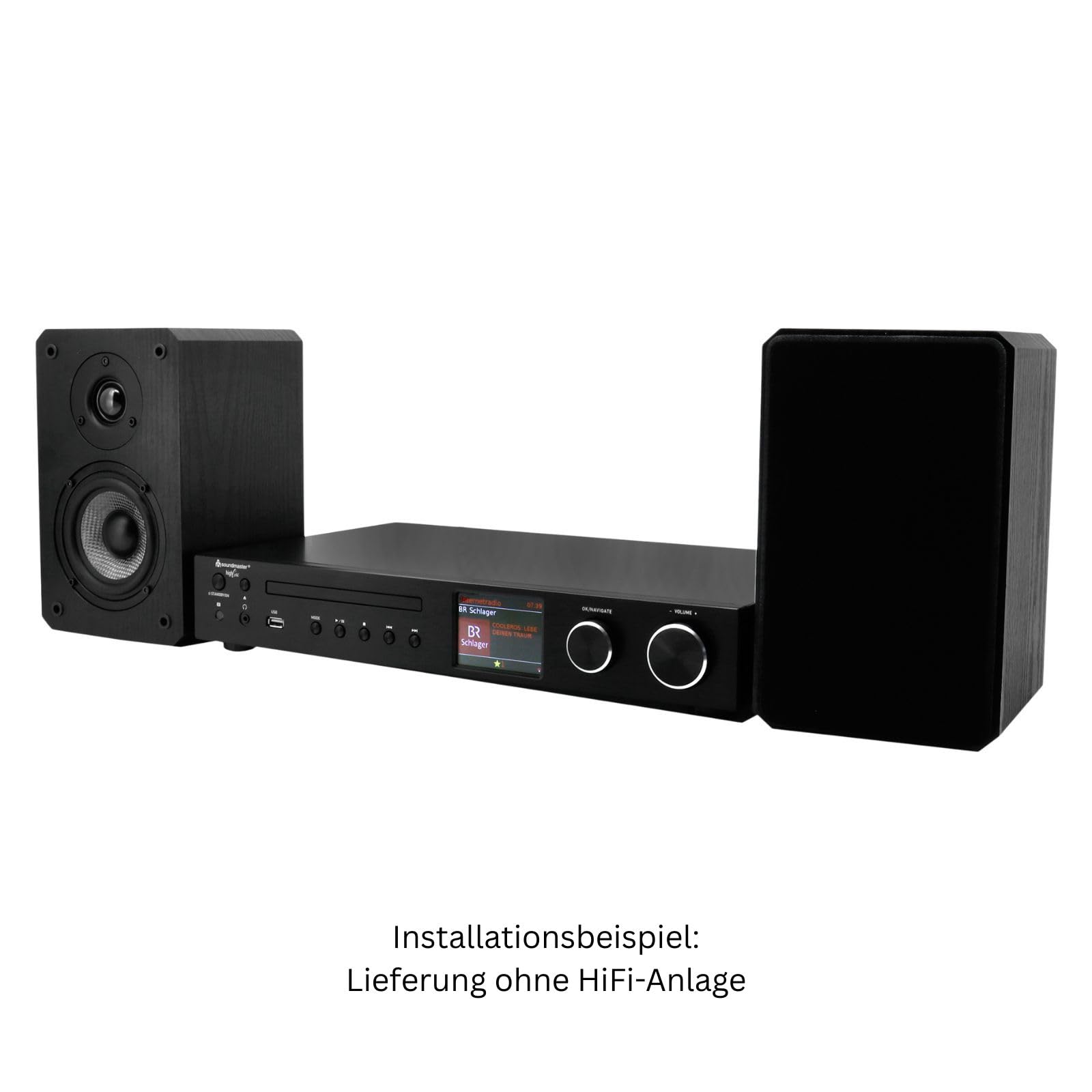 Soundmaster LS5050SW HiFi głośnik regałowy – kompaktowy 2-drożny głośnik basowy zapewniający mocny dźwięk
