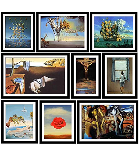 Image of Tallenge Salvador Dali Small Framed Posters (Paper, 12 x 17-inches) -Set of 10