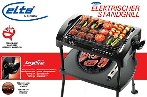 Standgrill Elta GRILL SET Elektrischer Grill und Grillbesteck für Balkon
