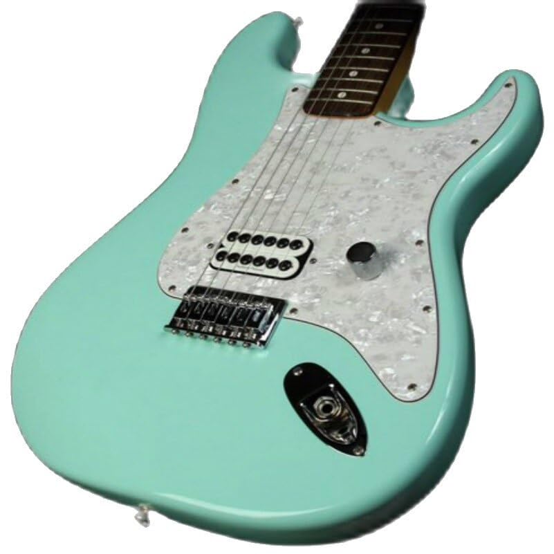 Guitare électrique personnalisée vert clair pour éliminer les parasites sonores