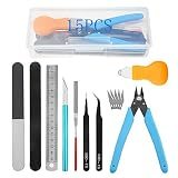 Bigstone 15 PCS Gundam Model Tools Kit Hobby Building Tools Set for Cars, Airplanes, Buildings, Gund