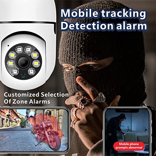 Owluck 3Mp Light Bulb Security Camera 360° Wifi Outdoor & Indoor 5G-2.4Ghz,Optiguard Light Bulb Camera Color Day&Night,Light Socket Security Camera Motion Detection,Wireless Lightbulb Easy To Install #TOP3