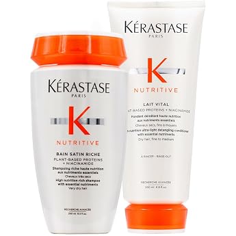 K rastase Bain Satin 2 & Lait Vital Shampoo & Conditioner Duo