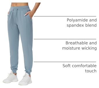 THE GYM PEOPLE Women's Workout Joggers Leggings Running Lounge Sweatpants