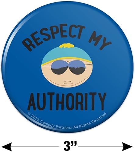 Miniatura 8 de South Park Cartman Respect My Authority - Imán de botón para nevera