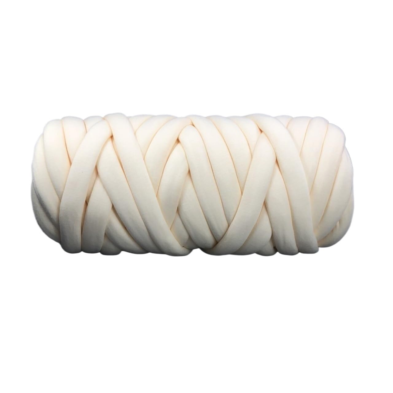 Hilo grueso para tejer con los brazos Hilo de algodón grueso tejido a mano y brazo, manta tubo voluminosa gigante vegana, trenza, 25M, multicolor(Light pink)