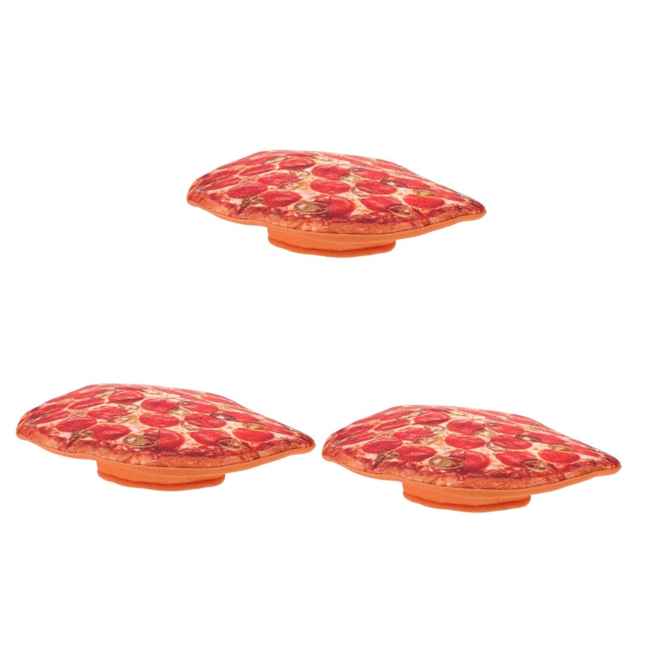 3pezzi Copricapo Forma Pizza Per Feste e Cosplay Cappello Adorabile Accessorio Per Halloween Foto e Celebrazioni Amici e Famiglia