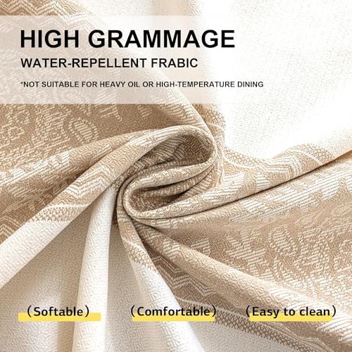 Linen Tablecloths for Rectangle Tables,About 8 FT Table Cloth Advanced Waterproofing Technology for Dinningroom,Farmhouse