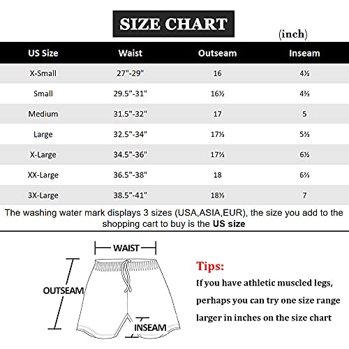 Silkworld Men's Swim Trunks Quick Dry Bathing Suit, Beach Shorts With Mesh Lining,Stripes/Red,Large #TOP5