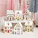 Mini Gingerbread House Jars, Christmas Village Spice House Home Decor, Festive Countertop Decor