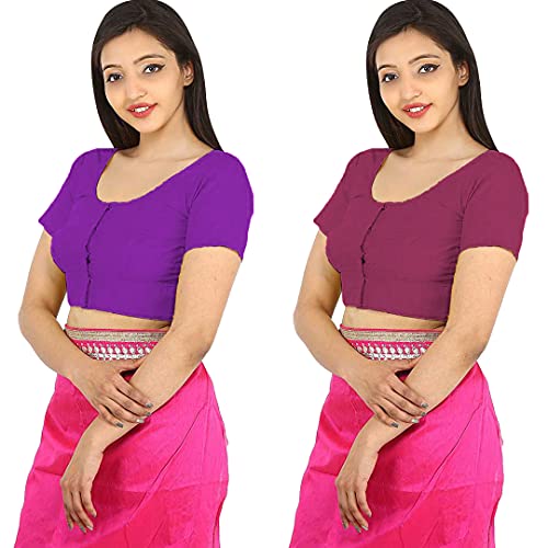 Image of Namita Women's Rubia Cotton Solid Half Sleeve Blouse