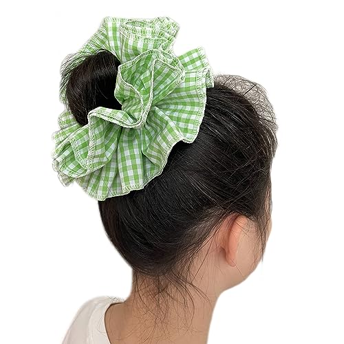 レイヤードレーストリムヘアシュシュ特大弾性ヘアロープ ソフトヘアロープ スプリングヘアアクセサリー 女の子用 滑り止め Cl