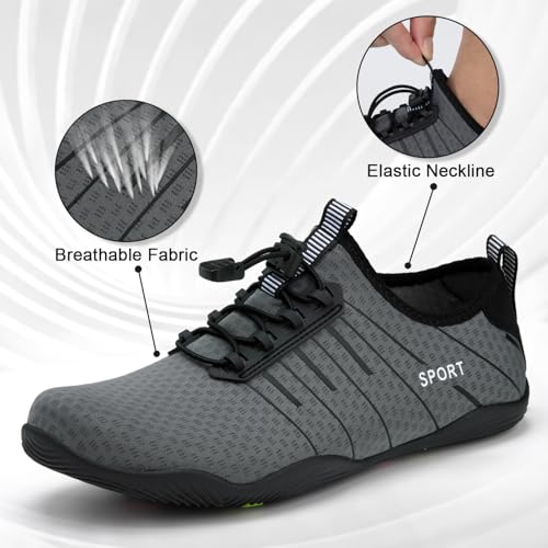 Image of ATHMILE Water Shoes for Men Women River Swim Beach Pool Adult Quick Dry | Aqua Socks Barefoot Lake Hiking Surfing Sport Yoga Boating Kayaking Camping Cruise Ship Essentials
