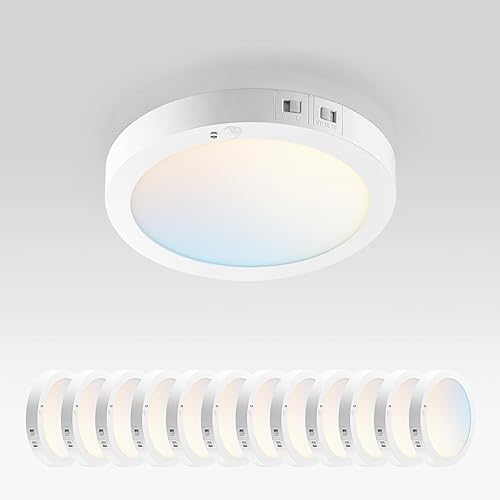 Miniatura 69 de ASD Lámpara LED de techo empotrada redonda de 12 pulgadas, iluminación de superficie de perfil bajo | 5CCT, regulable, ultrafina, certificación ETL