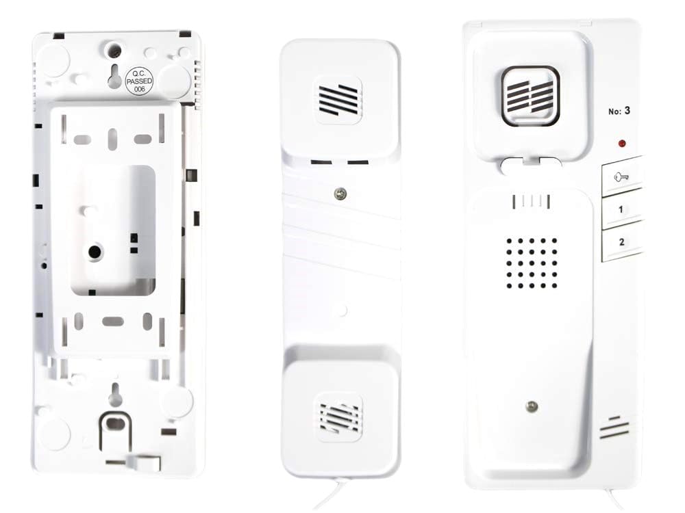 Citofono da Parete con 3 Cornette Interfoniche e Apriporta Elettrico – Sistema Citofonico a 3 Postazioni per Casa, Ufficio o Condominio – RL-3203A - CW553