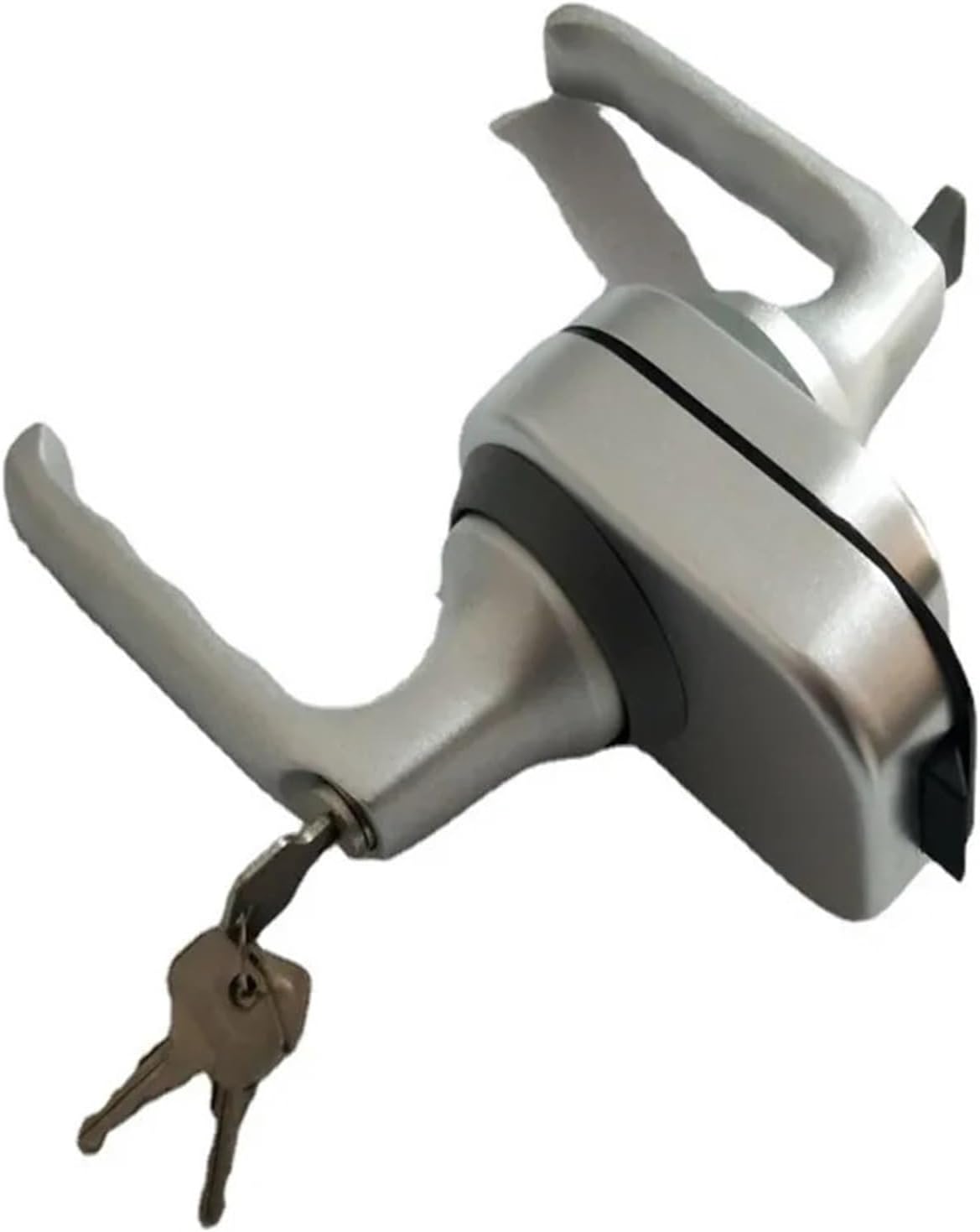 Stainless Steel Entry Gate 10-12mm Glass Door Lock Locks W Key Swing and Sliding Door with 5 Keys 1Pcs