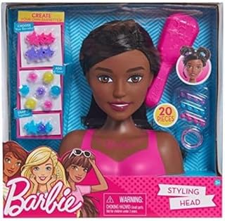 Barbie Small Styling Head, Black Hair, Kids Toys for Ages 3 Up by Just Play