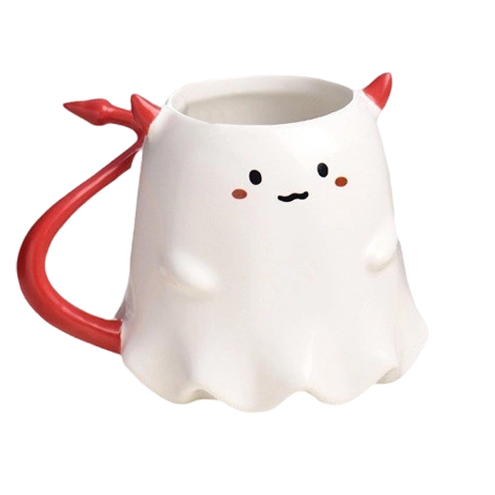Taza de té versátil fantasma resistente al calor que evita quemaduras y caídas de café