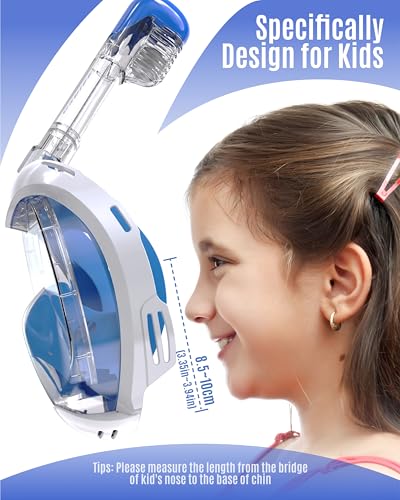 G2RISE Kids Snorkel Mask Full Face Snorkel Set, Máscara de Snorkel para Niños con Vista Panorámica de 180 Grados, Anti-Fugas y Anti-Vaho miniatura 4
