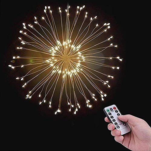 Preisvergleich Produktbild Wuudi LED Feuerwerk Licht, 180 LEDs Lichterkette Solar Außen für DIY Party Decor Weihnachten Halloween Hochzeit