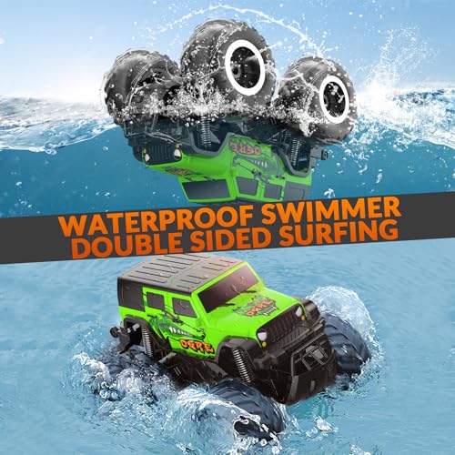 image for STEMTRON Amphibious Remote Control Car Toys for Boys 2.4GHz 1:16 All T