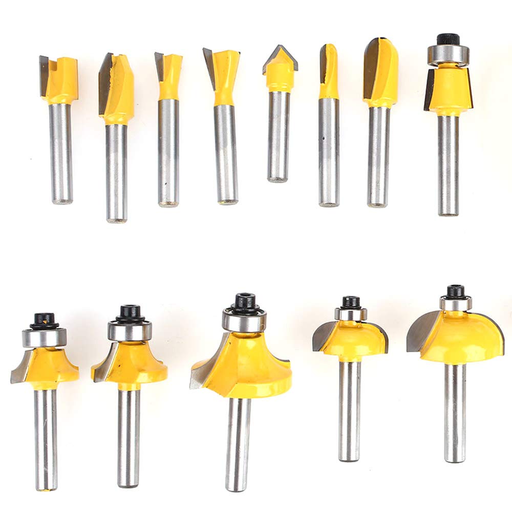 Router Bits Set 1/4 Inch Shank 24 - Piece Set Woodworking Tool
