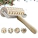 Wooden Christmas Embossing Pattern Rolling Pin, Laser Engraved Pastry Pizza Baking Roller Pin for Christmas Cookies Baking Non Stick (Christmas Tree)