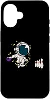 Vista 31 de Jugador de bolos astronauta para iPhone 13 Pro Max Pines de bola de boliche Funda para equipo de bolos