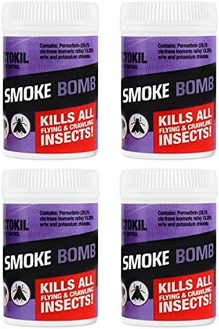 Insectokil Smoke Bombs (Pack of 4) Mini Smoke Bomb Foggers For Effective Control Of All Flying And Crawling Insects