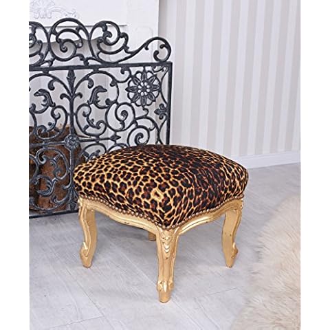 Kleiner Hocker Leo Fussbank Tierprint Polsterbank Polsterhocker Barock cat689a16 Palazzo Exklusiv Cover