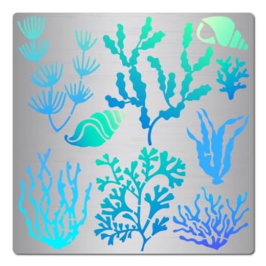 Stainless Steel Seaweed Stencils for DIY Crafts