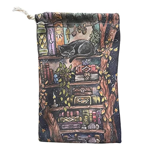 Sac Cartes Tarot, Sac Rangement Pour Cartes Sac À Cordon Réutilisable Sacs À Bijoux Sac À Dés Sac Faveur De Mariage Pochette À Cordon Pour Cartes À Jouer Pièces De Monnaie Cosmétiques, 14cmX22cm