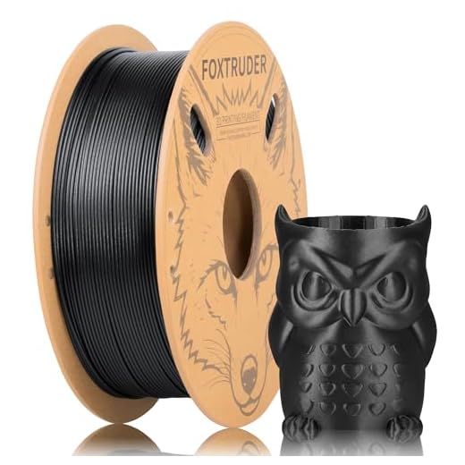 FOXTRUDER Carbon Fiber PETG Filament 1.75 mm, High Strength & Heat Resistant PETG CF 3D Printer Filament, Compatible with Most FDM 3D Printers, 1 KG 1 Spool, Black