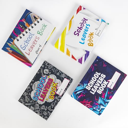 Leavers Book School College Autograph Book - Funda acolchada con respaldo duro, color azul