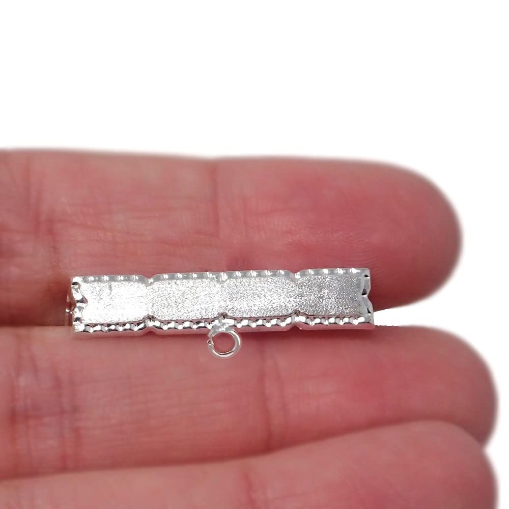 Srebrny Potor 925m Baby Baby 3 cm. Rzezbione detale prostokatne - konfigurowalne - nagrywanie zawarte w cenie