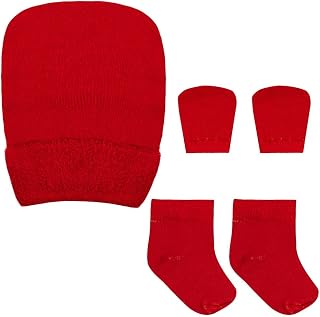 Kit Fofurinha Touca Luva Meia RN Duck Menina Menino Frio Recém Nascido Infantil Baby Saída Maternidade