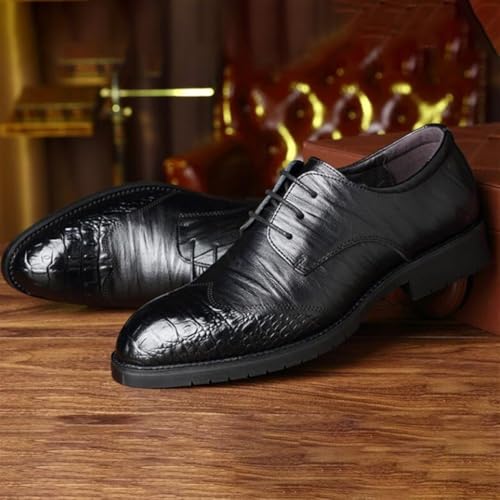 YZABEL Dress Oxford for Men Lace Up Round Toe Leather Solid Color Shoes Large Size Leather Shoes Business Casual Formal Shoes2
