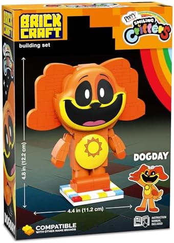 Brickcraft Poppy Playtime Dogday Smiling Critters Building Set, 170 Piece Posable Orange Dog Figure with Sun Medallion, Collectible Indie Horror Game Building Toys Gift for Boys & Girls Ages 8 and Up — view 7